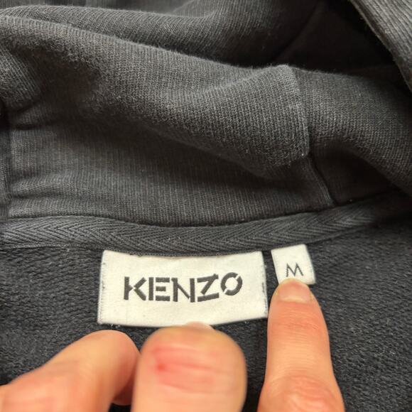 Kenzo Embroidered Spellout Rainbow Logo Oversized Hoodie Men's Medium - Picture 5 of 11